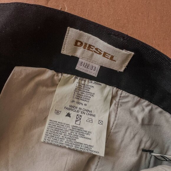Diesel brand Men's Tuxedo style pants Size 33" 100% Cotton NWOT - Picture 6 of 12